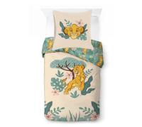 Jay Franco Kids Disney El Rey León Juego de Funda nórdica - Ropa de Cama Suave 100% algodón con Funda de Almohada, Producto con Licencia Oficial, Amarillo, 2 Piezas, Individual