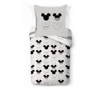 Jay Franco Kids Disney Mickey Mouse Juego de Funda nórdica - Ropa de Cama Supersuave con Funda de Almohada, Solo Funda, edredón no Incluido, Beige, 2 Piezas, Individual