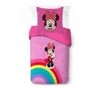 Jay Franco Kids Disney Minnie Mouse Juego de Funda nórdica - Ropa de Cama Supersuave con Funda de Almohada, Solo Funda, edredón no Incluido, Multicolor, 2 Piezas, Individual