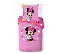 Jay Franco Kids Disney Minnie Mouse Juego de Funda nórdica - Ropa de Cama Supersuave con Funda de Almohada, Solo Funda, edredón no Incluido, Multicolor, 2 Piezas, Individual