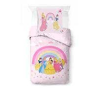 Jay Franco Kids Disney Princess - Juego De Funda Nórdica Individual Súper Suave con Funda De Almohada, Solo Funda NÓRDICA (Relleno No Incluido), Rosa, 2 Piezas