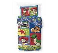 Jay Franco Kids Disney Toy Story Juego de Funda nórdica - Ropa de Cama Suave 100% algodón con Funda de Almohada, Producto con Licencia Oficial, Azul, 2 Piezas para Cama Individual