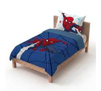 Jay Franco Marvel Spider-Man Webtastic - Juego de funda nórdica para cama individual, 100% algodón, incluye funda de almohada de 50 x 70 cm