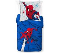 Jay Franco Marvel Spiderman Webtastic - Juego de funda nórdica para cama individual, 100% algodón, incluye funda de almohada de 80 x 80 cm