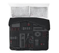 Jay Franco Star Wars Darth Vader - Juego de funda de edredón para cama de matrimonio, 100% algodón, incluye fundas de almohada de 50 x 70 cm