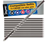 Jaymo Repuesto para Cross 8518 y Schmidt 635 - Mide 67 mm de largo - D (D1) Recambio de bolígrafo multifunción estándar - 12 morados