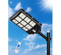 JAYNLT Y-3500W Farolas Solares Exterior, 6500K Farola Energía Solar con Sensor de Movimiento, Impermeable IP67 Foco Exterior y Control Remoto, Luz solar potente para Garage, Patio, Jardín