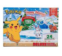 Jazwares Calendario Adviento Pokémon Deluxe Holiday Version con 16 Figuras y 9 Accesorios