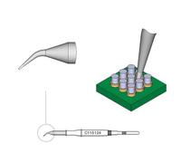JBC Punta de Soldadura Serie C115, Forma Redonda, C115124/diámetro de 0,1 mm, Curvada, Punta Fina C115124 (Cartucho de Soldadura, Cartucho de loet, Cartucho de Soldadura Nano)