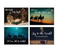 JBH Creations Tarjetas de Navidad religiosas con versículos de la Biblia con escenas de las Escrituras, paquete de 24