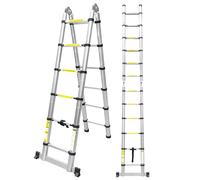 JBM 52149 ESCALERA TELESCÓPICA EN V PLEGABLE