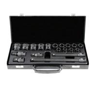 JBM 52345 SET DE 19 PIEZAS DE IMPACTO DE 1/2" CON 14 VASOS HEXAGONALES + ADAPTADORES