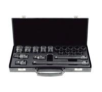 JBM 53531 SET DE 19 PIEZAS DE IMPACTO DE 1/2" CON 14 VASOS DE 12 CANTOS + ADAPTADORES