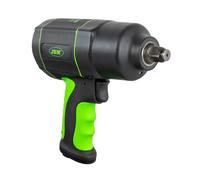 JBM 53608 Pistola de impacto 1/2" 1200NM. Mecanismo de doble martillo. 4 velocidades. 7500RPM 1200NM 90 PSI 185mm largo 107dBA 6,5 cfm (183,9 l/min). Peso ligero: 2kg. Agarre ergonómico.