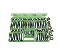 JBM Estuche DE Puntas 75 Piezas para Tornillos RIBE, 12 Cantos, TORX, TORX INV., Hexagonal