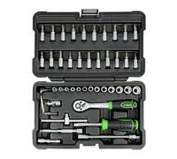 JBM 54109 ESTUCHE DE 46 PIEZAS CON VASOS HEXAGONALES CINCADO