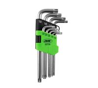 JBM Set de 9 llaves TORX CORTAS de las medidas T10, T15, T20, T25, T27, T30, T40, T45, T50