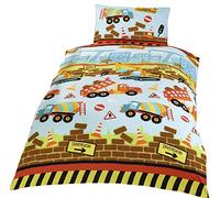 JCB Juego de Cama para Cama Individual Menores de construcción - excavadores and Trucks