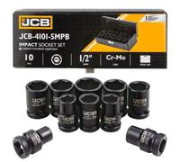 Jcb juegos de adaptadores de impacto 10 piezas 1/2' 6-puntas. (10-24m