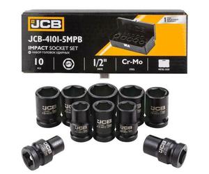 Jcb juegos de adaptadores de impacto 10 piezas 1/2' 6-puntas. (10-24m