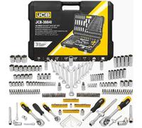 JCB | Maletín de herramientas completo, 1/4", 3/8", hexagonal, 216 piezas, juego de herramientas, caja de herramientas