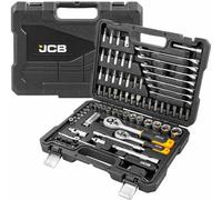 JCB | Maletín de herramientas completo, 82 piezas, 1/4", hexagonal, 4-22mm, juego de herramientas, maletín de herramientas, caja de herramientas