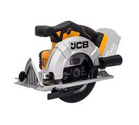 JCB Sierra circular inalámbrica de 18 V y 165 mm, profundidad de corte máxima de 55 mm, placa base de aluminio ajustable, 3650 rpm para un corte rápido y preciso