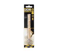 JCB Turbo Jet - Juego de brocas HSS de 7 puntos, 3 x 61 mm, juego de 3, innovadora punta de corte TurboJet 7, lubricación M2 TiN, HRC 60-65