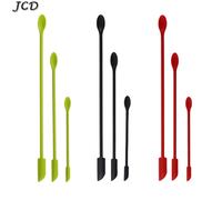 JCD 3 uds espátula de crema de silicona pequeñas espátulas de maquillaje para cocina tarro de vidrio botella cosmética de belleza Mini espátula cuchara pequeña Black