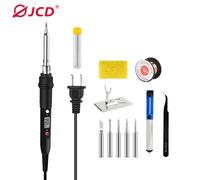 JCD-Juego de soldador eléctrico de 80W, herramienta de soldadura Digital con temperatura ajustable, estaño de soldadura con puntas de hierro, herramientas de reparación QH908S KIT1
