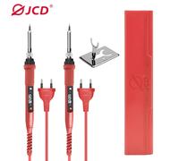 JCD-soldador eléctrico 908S, estación de soldadura Digital LCD, temperatura ajustable, EE. UU./UE, 80W, herramientas de reparación 908s kit black