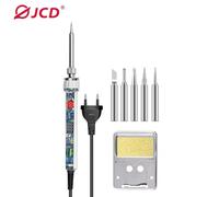 JCD-soldador eléctrico P907, 100W, 110V, 220V, temperatura ajustable, pantalla Digital LCD con interruptor, herramientas de reparación de soldadura P907 SET3