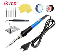 JCD soldador eléctrico temperatura ajustable 220V 110V 60W 80W Estación de Reparación de soldadura puntas de lápiz de calor herramientas de reparación 60W 908 KIT1