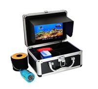 JCKJWL Cámara de Pesca submarina con buscador de Peces de 7 Pulgadas y Sistema de 12 Luces LED infrarrojas. para Lago, Barco(7L-15R with DVR)