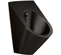 JDSHFEN Urinarios de Pared para Hombres Urinarios de inducción automáticos Pequeños Sanitarios públicos comerciales con Drenaje Vertical，Urinario monobloque Negro