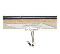 JE CHERCHE UNE IDEE - DI8755 Pack de 10 Ganchos Adhesivos Reposicionables - Diseñados para Flexibilidad y Robustez - Soporta hasta 5 kg - Dimensiones 6 x 6 cm - Adecuados para Todas Las Habitaciones