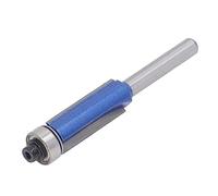 Jeanoko Broca Enrutadora de Corte Al Ras con Cojinete Superior para Corte Suave en Madera Contrachapada MDF Roble Vástago de 1/4 pulg. Carburo Cementado 1 Unidad