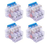 Jeanoko Mini Disyuntor 6-63A Protección contra Sobrecarga | Plástico duradero, diseño de 3 polos, carcasa transparente, instalación en riel