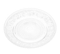JECOMPRIS 2 Platos de Vidrio Transparentes Vintage para Servir Postres y Frutas, Diseño Elegante y Práctico, Paquete de 2 Piezas Livianas para Uso Diario
