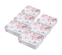 JECOMPRIS 6 Piezas Caja de Hojalata Rectangular con Estampado Floral, Contenedor de Almacenamiento Decorativo con Gran Capacidad y Tapa para Dulces y Decoración del Hogar