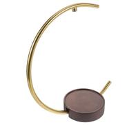 JECOMPRIS Base Aromática Relajante Soporte Decorativo Fragante M10 Hierro y Madera Color Café Tubo Curvo Forma de Luna Soporte Estable Pieza Decorativa para Decoración del Hogar y Sala