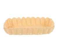JECOMPRIS Cesta de Almacenamiento para Cuberteros de Plástico Beige, Resistente y Ligera, Adecuado para Organizar Tenedores y Botellas de Condimentos en Estantes o Mesas