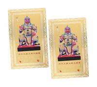 JECOMPRIS Tarjetas Chinas Tai Sui 2026 Año Caballo Amuletos de Protección y Buena Suerte Cartas Auspiciosas Feng Shui Set 2 Piezas Cobre Diseño Tradicional para Uso Diario y Obsequio
