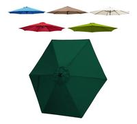 JEDAL Toldo de Recambio de Sombrilla 2.0m/2.50m/2.70m/3.0m Con 6 Varillas, Cubierta de Repuesto Para Patio y Exteriores