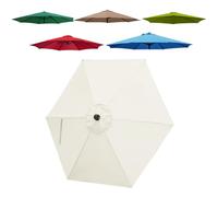 JEDAL Toldo De Recambio Para Sombrilla De 2.0m/2.50m/2.70m/3.0m Con 6 Varillas, Tela De Repuesto, Cubierta Para Patio y Exteriores