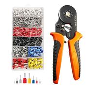 JEDWKFA Crimpadora Terminales Eléctricos, 1800pcs Punteras Electricas, Prensa Terminales Electricos, Alicates de Terminales, 0,25-10 mm², para Instalaciones Eléctricas y Reparaciones de Vehículos