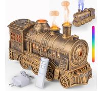 Jeebel Difusor Aroma para Aceites Esenciales - Difusor en Forma de Tren con LED Colores, Control Remoto, Adaptador Corriente - 300ml Mini Humidificador de Vapor para Aromaterapia de Dormitorio Oficina