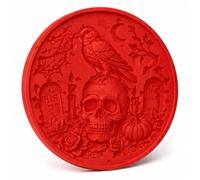 Jeeeun Halloween Stepping Stone Mold for Concrete Garden Decor (#A) | Create Personalized Stones for Paths and Outdoor Spaces