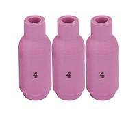 Jeffergarden 10 Boquillas de Soldadura TIG Tazas de Boquilla de Cerámica para WP-17 WP-18-26 con 5 Tamaños 6,5 Mm 8,0 Mm 9, 11,0 12, Resistente a Altas Temperaturas (Boca 6mm 10N50(4#))