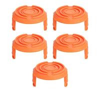 Jeffergarden 5 Piezas de Repuesto de Plástico Pequeño Strimmer Spool Cap Worx Spares Cover Edger Spool Cap Grass Electric String Trimmer Decker Cover Parte Compatible con Worx Wa0010 Trimmers
